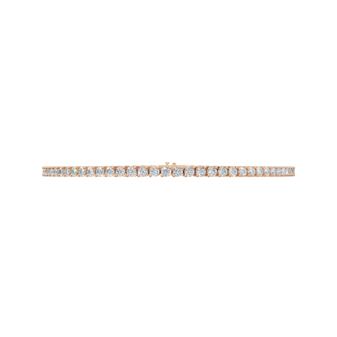 Round Cut Two Prong Setting Diamond Tennis Bracelet