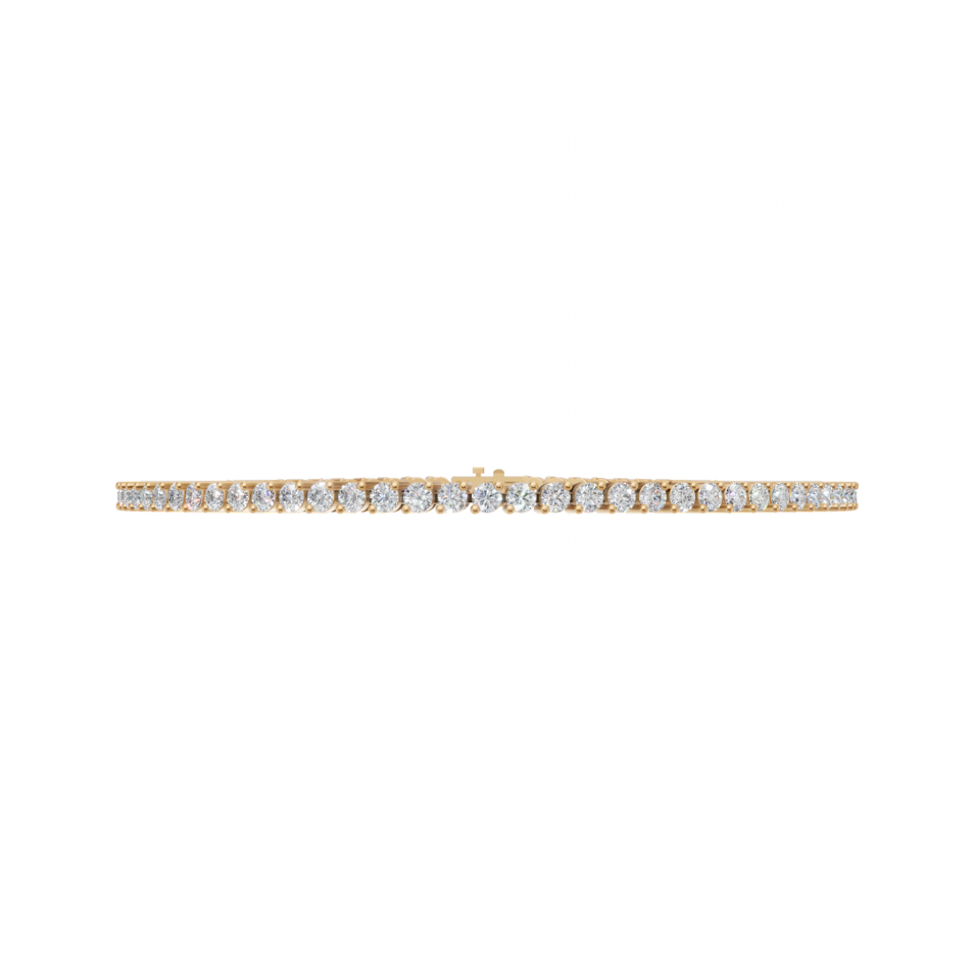 Round Cut Two Prong Setting Diamond Tennis Bracelet