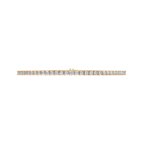 Round Cut Two Prong Setting Diamond Tennis Bracelet