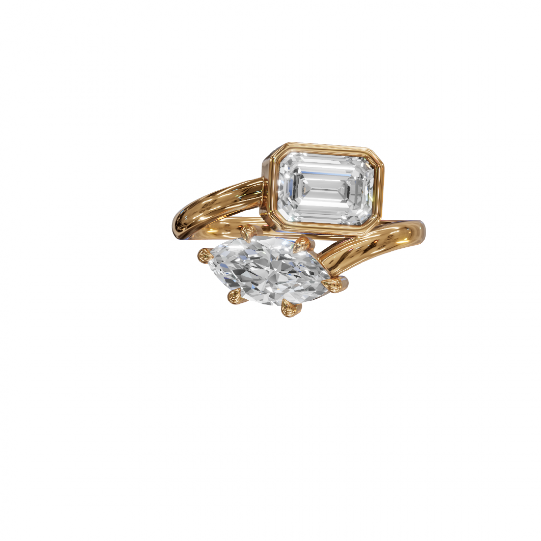  Marquise & Emerald Cut Bespoke Ring