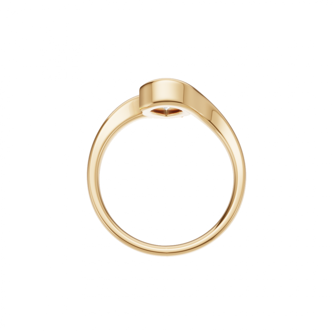 Tension Pear Diamond Ring