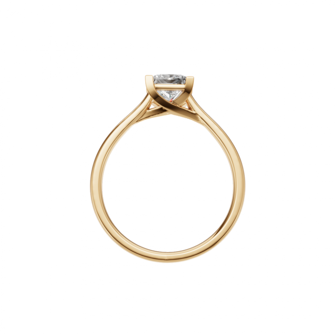 Princess-Cut Diamond Solitaire Ring 
