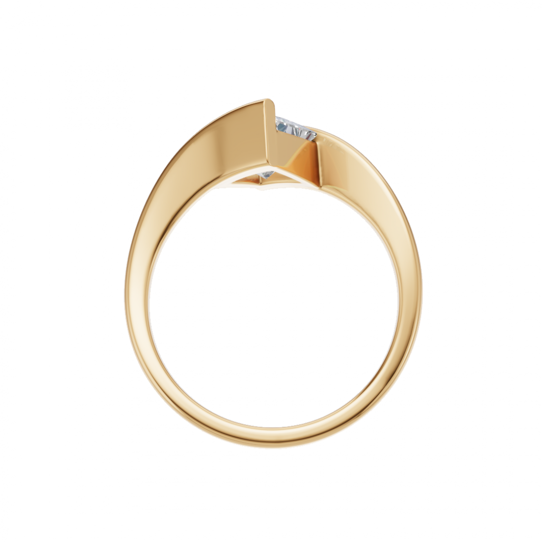 Princess-Cut Diamond Tension Setting Ring