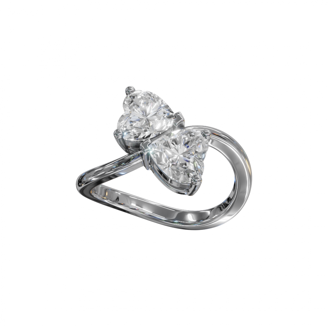 Toi Et Moi Heart-Shaped Ring