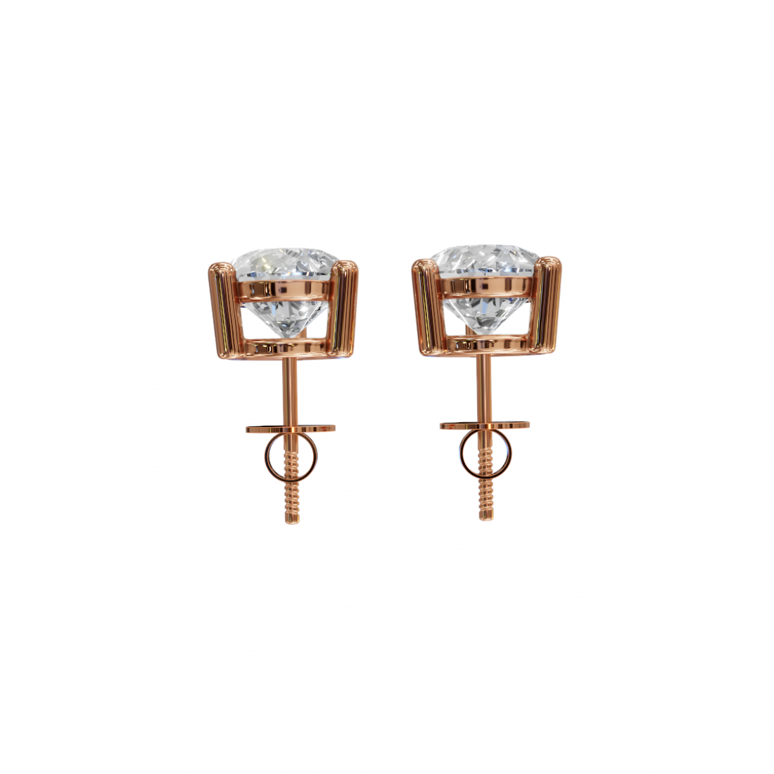 Pear-Shaped Diamond Stud Earrings