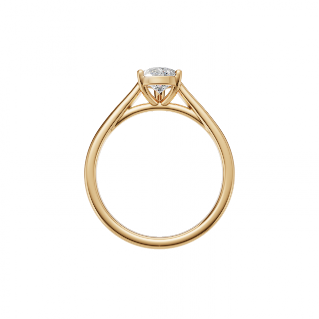 Pear Cut Diamond Ring with Cathedral Setting