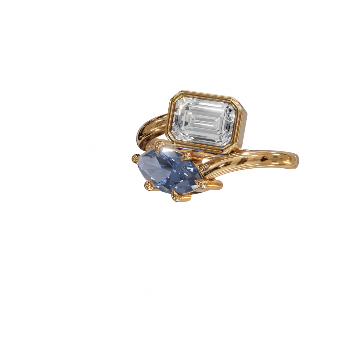  Marquise & Emerald Cut Bespoke Ring