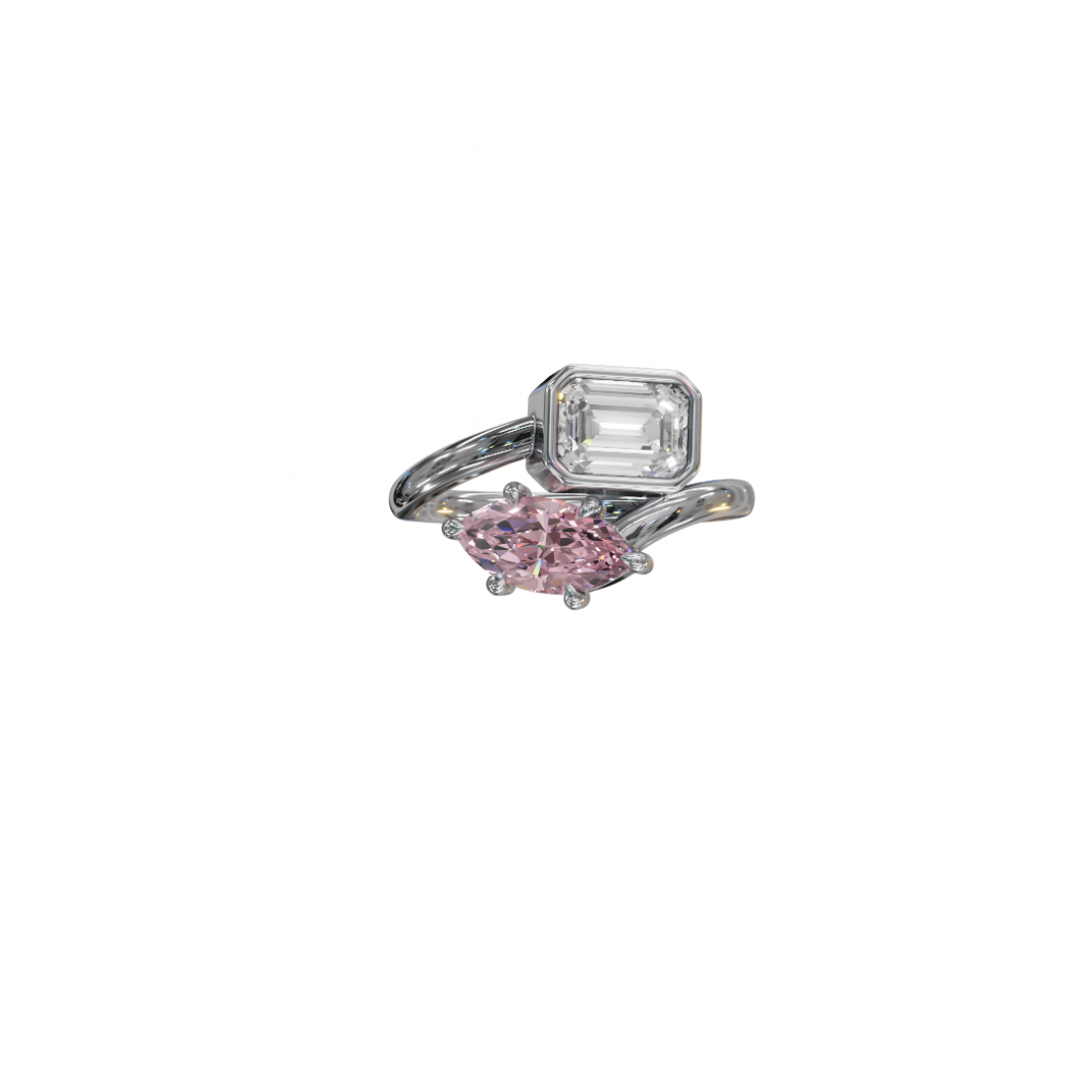  Marquise & Emerald Cut Bespoke Ring