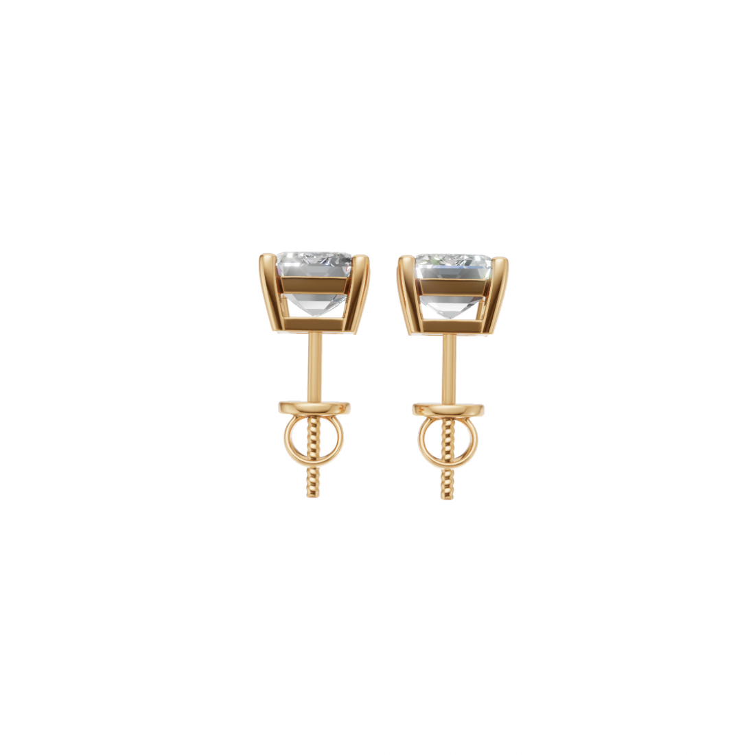 Classic Emerald Cut Diamond Studs