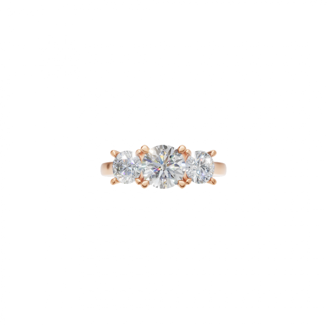 Trilogy – Three-Stone Round Diamond Ring 