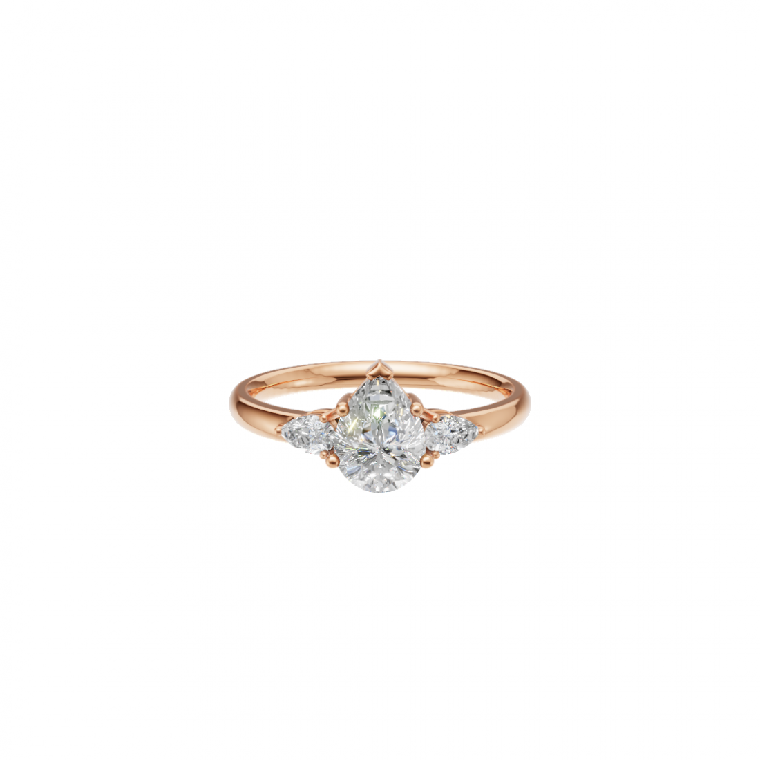 Trilogy Pear Diamond Ring 