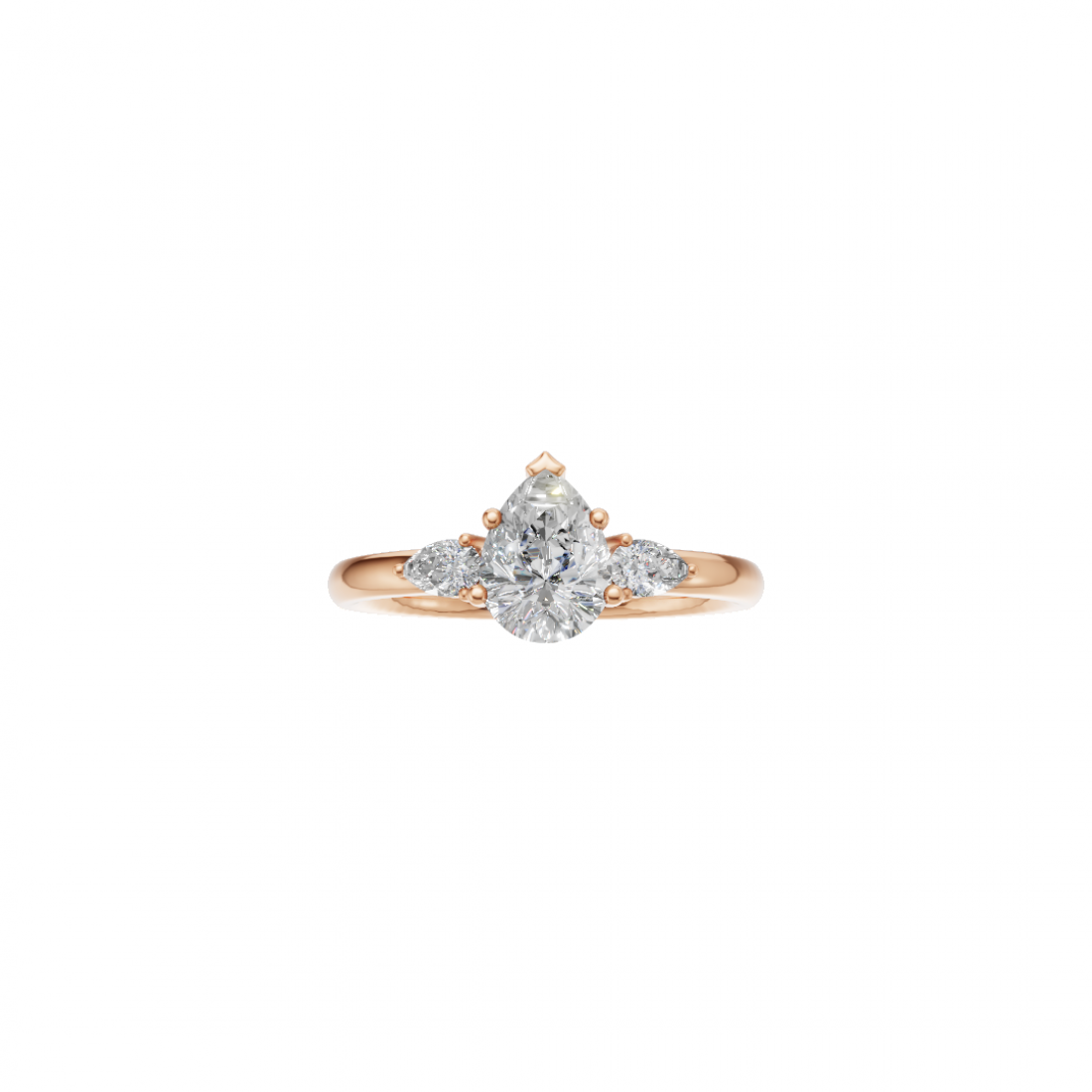 Trilogy Pear Diamond Ring 