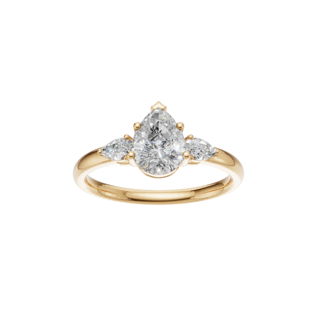 Trilogy Pear Diamond Ring 