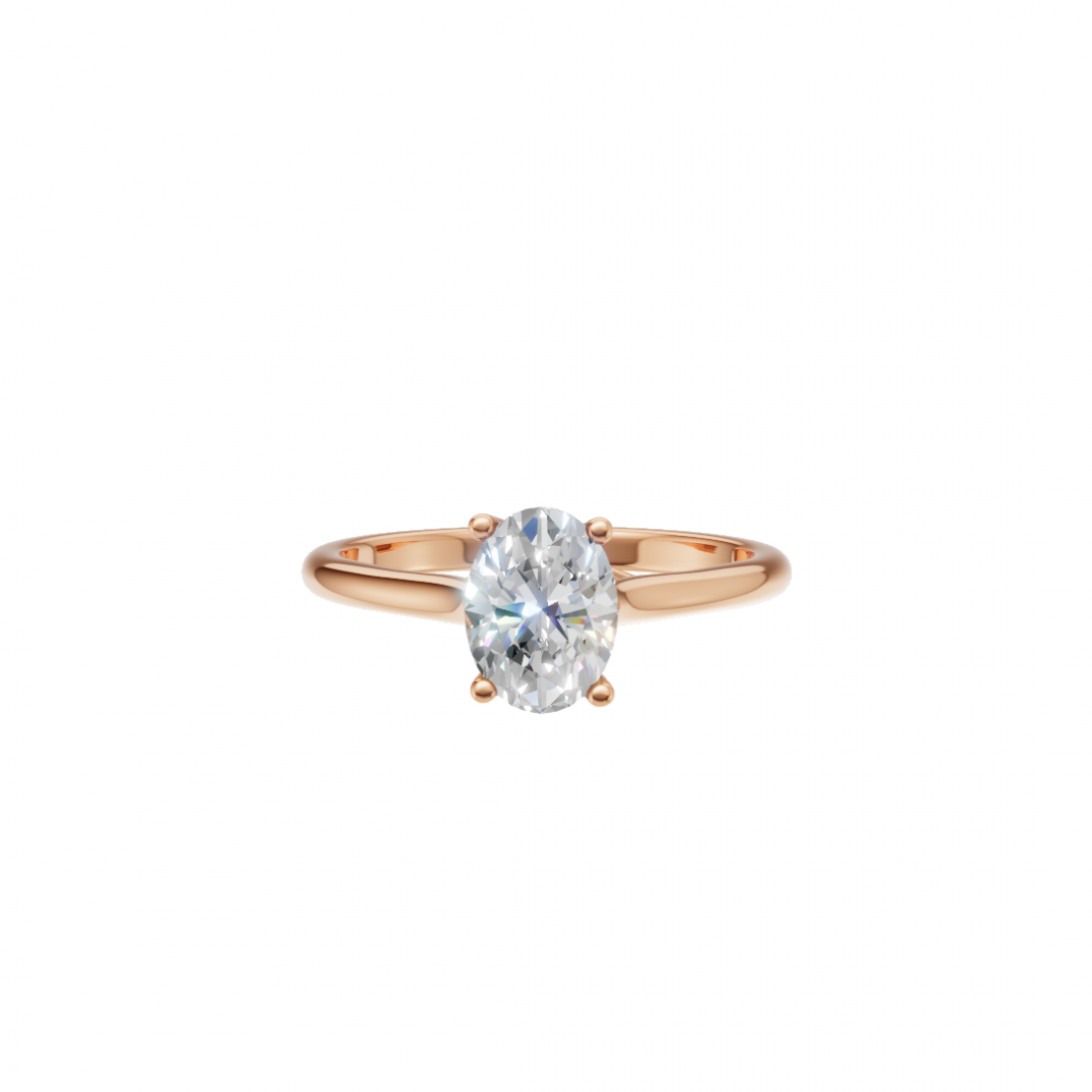 Oval-Cut Solitaire Diamond Ring