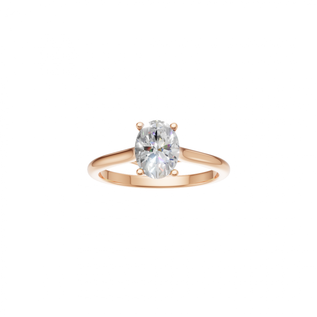 Oval-Cut Solitaire Diamond Ring
