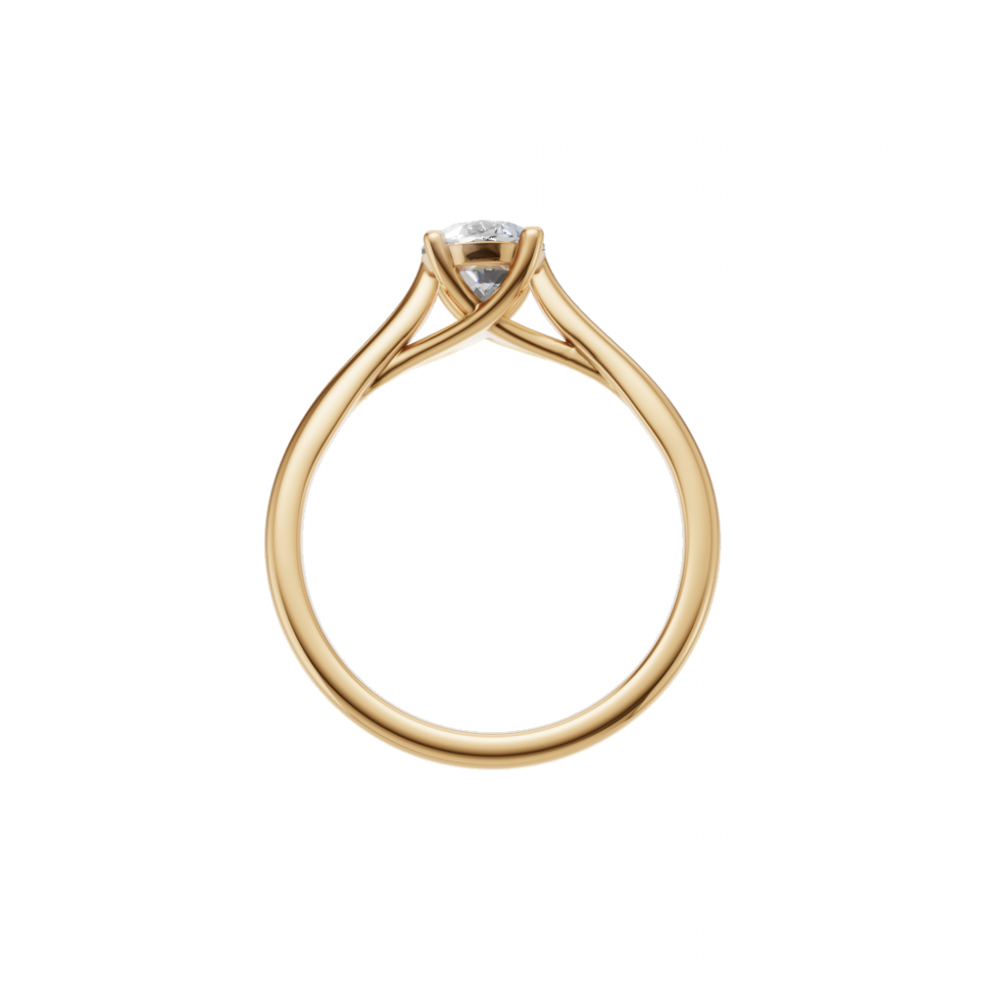 Oval-Cut Diamond Solitaire Ring