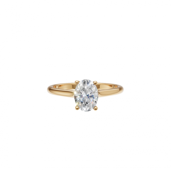 Oval-Cut Diamond Solitaire Ring