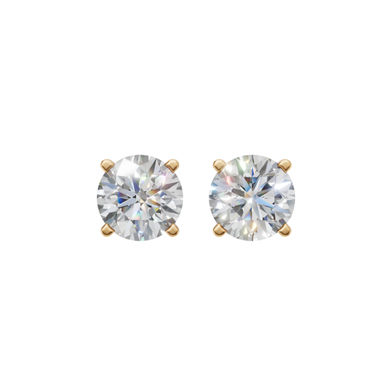 Round Diamond Solitaire Studs