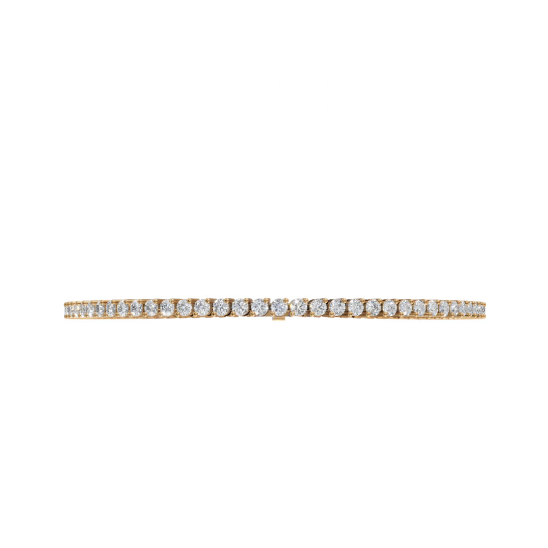 Round Cut Two Prong Setting Diamond Tennis Bracelet