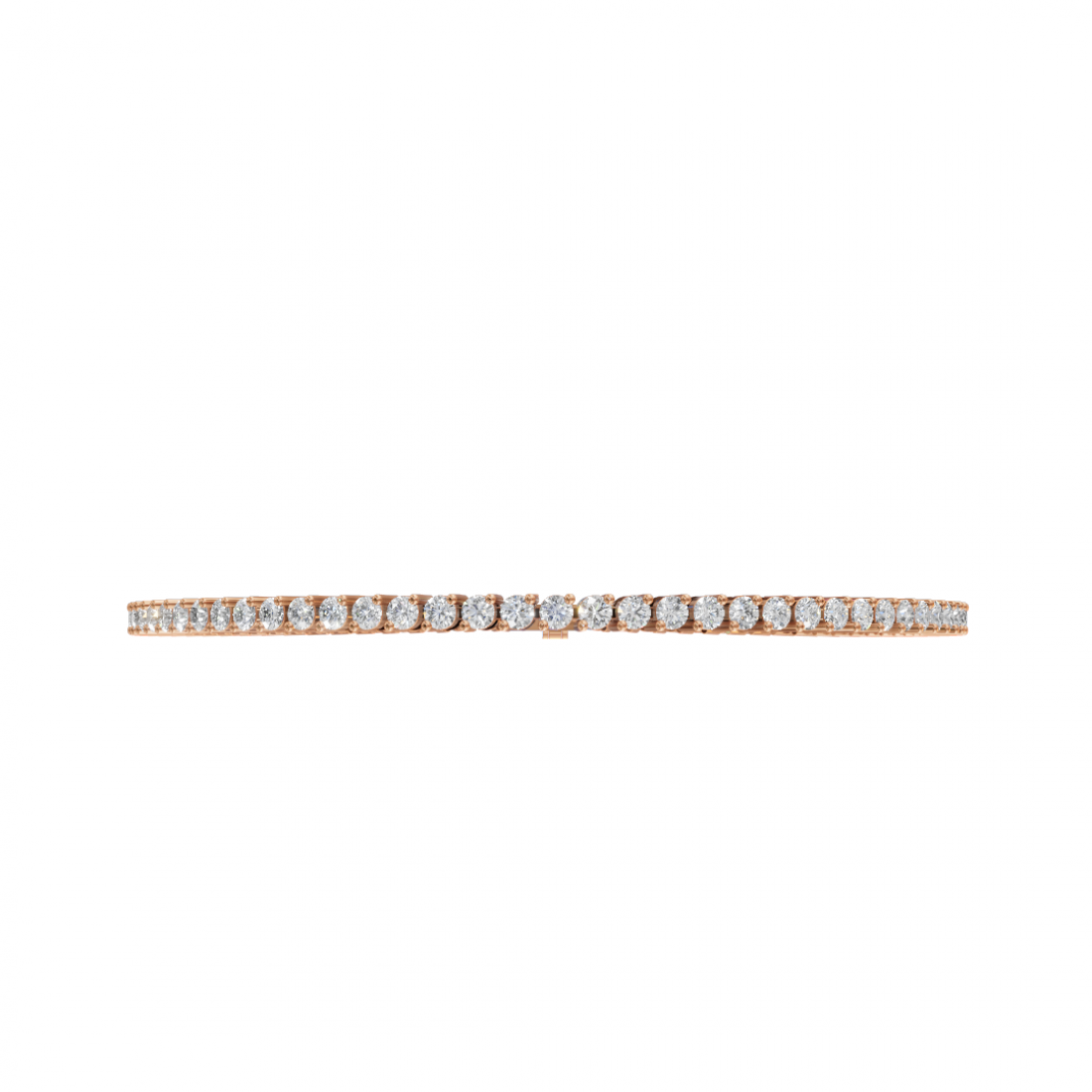 Round Cut Two Prong Setting Diamond Tennis Bracelet