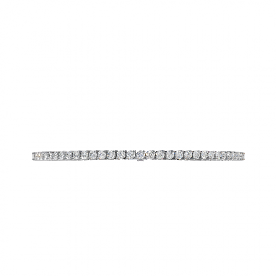 Round Cut Two Prong Setting Diamond Tennis Bracelet