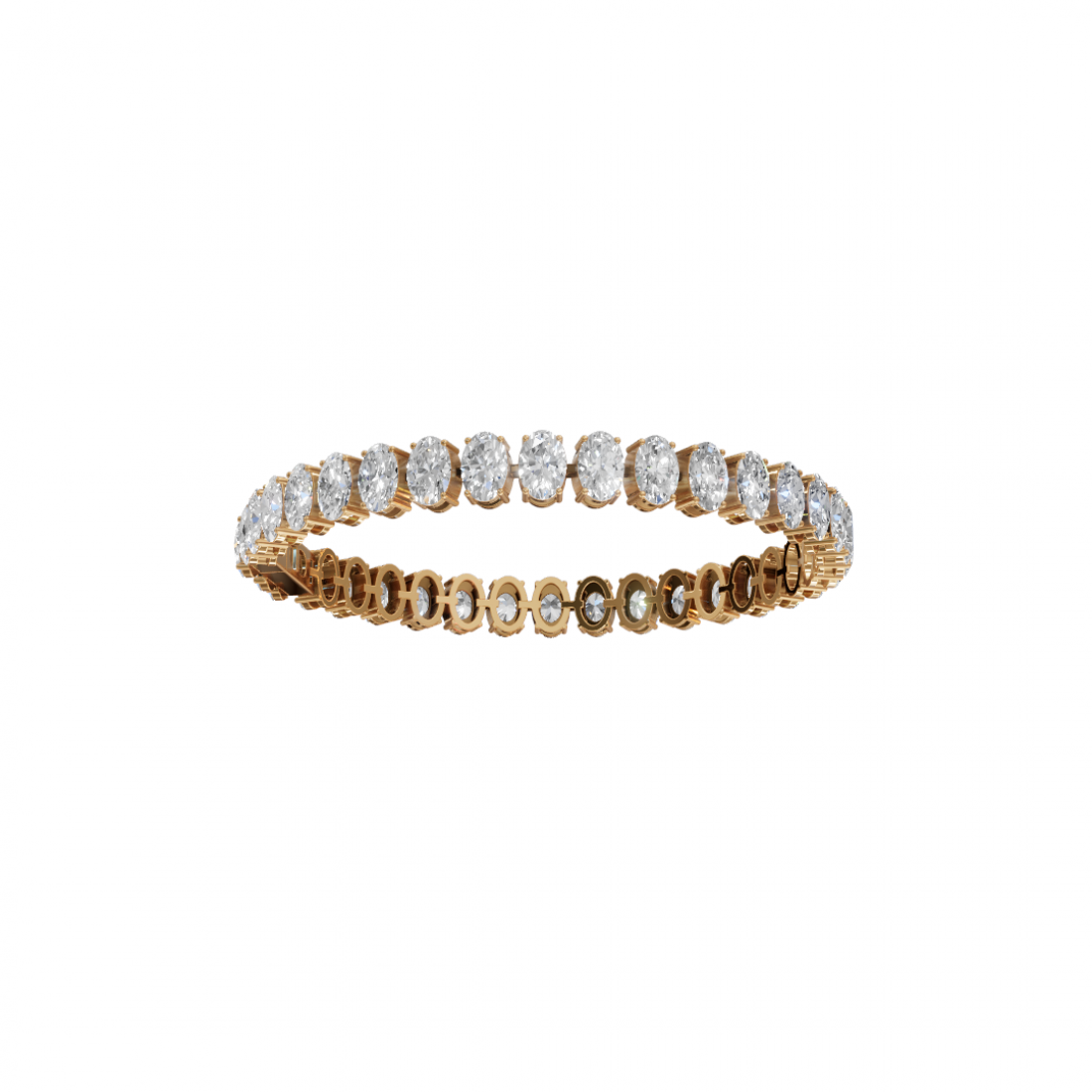 Oval-Cut Diamond Tennis Bracelet
