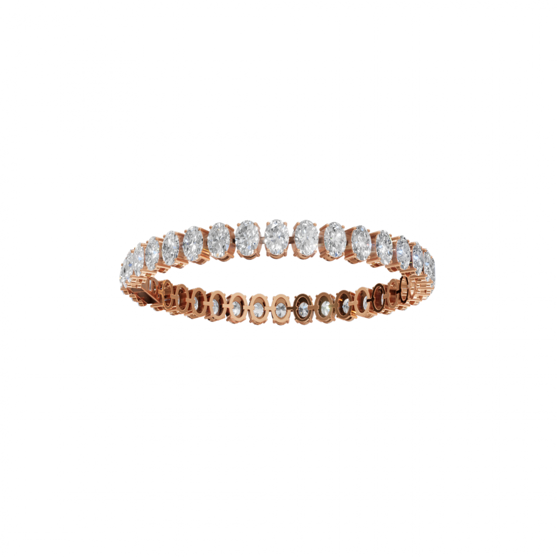 Oval-Cut Diamond Tennis Bracelet
