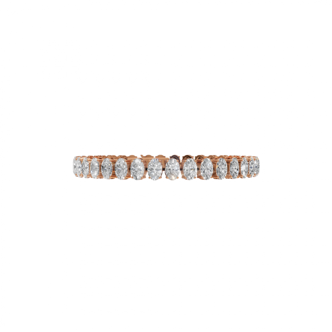 Oval-Cut Diamond Tennis Bracelet