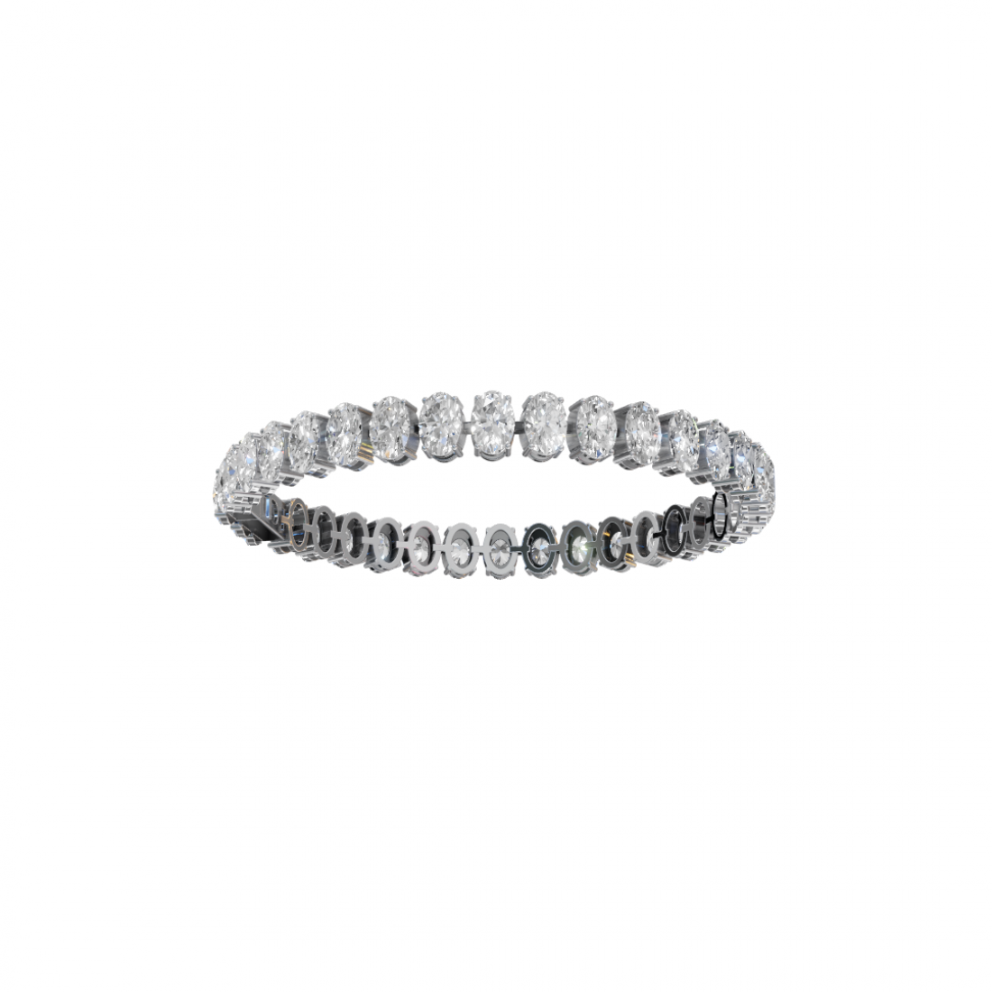 Oval-Cut Diamond Tennis Bracelet