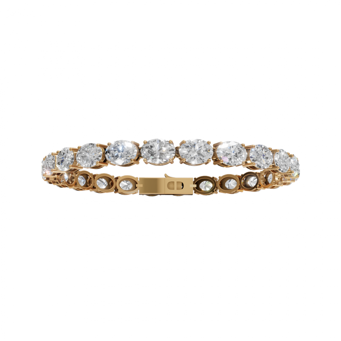 Classic Oval Cut Diamond Tennis Bracelet
