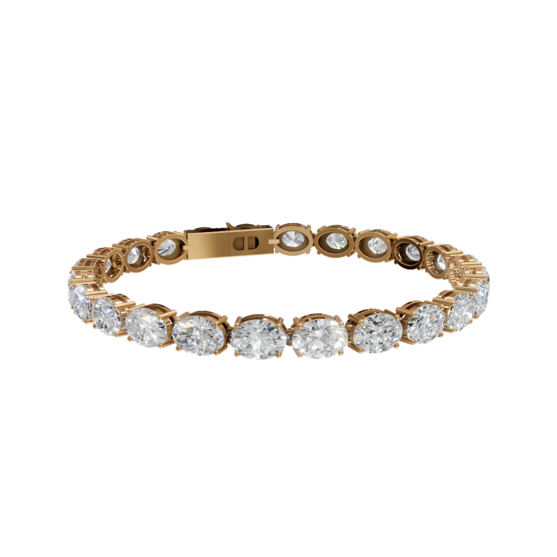 Classic Oval Cut Diamond Tennis Bracelet