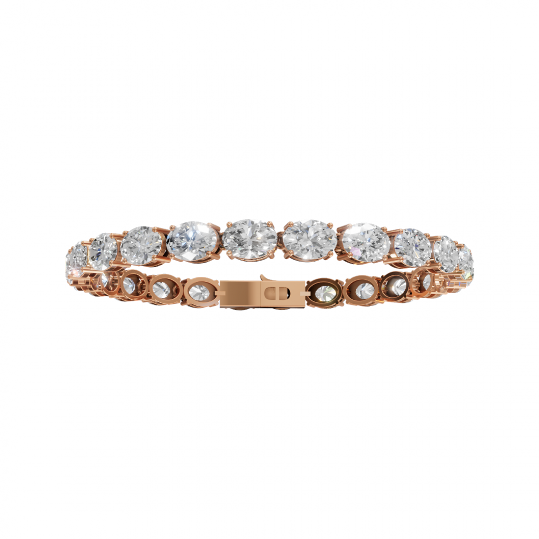 Classic Oval Cut Diamond Tennis Bracelet