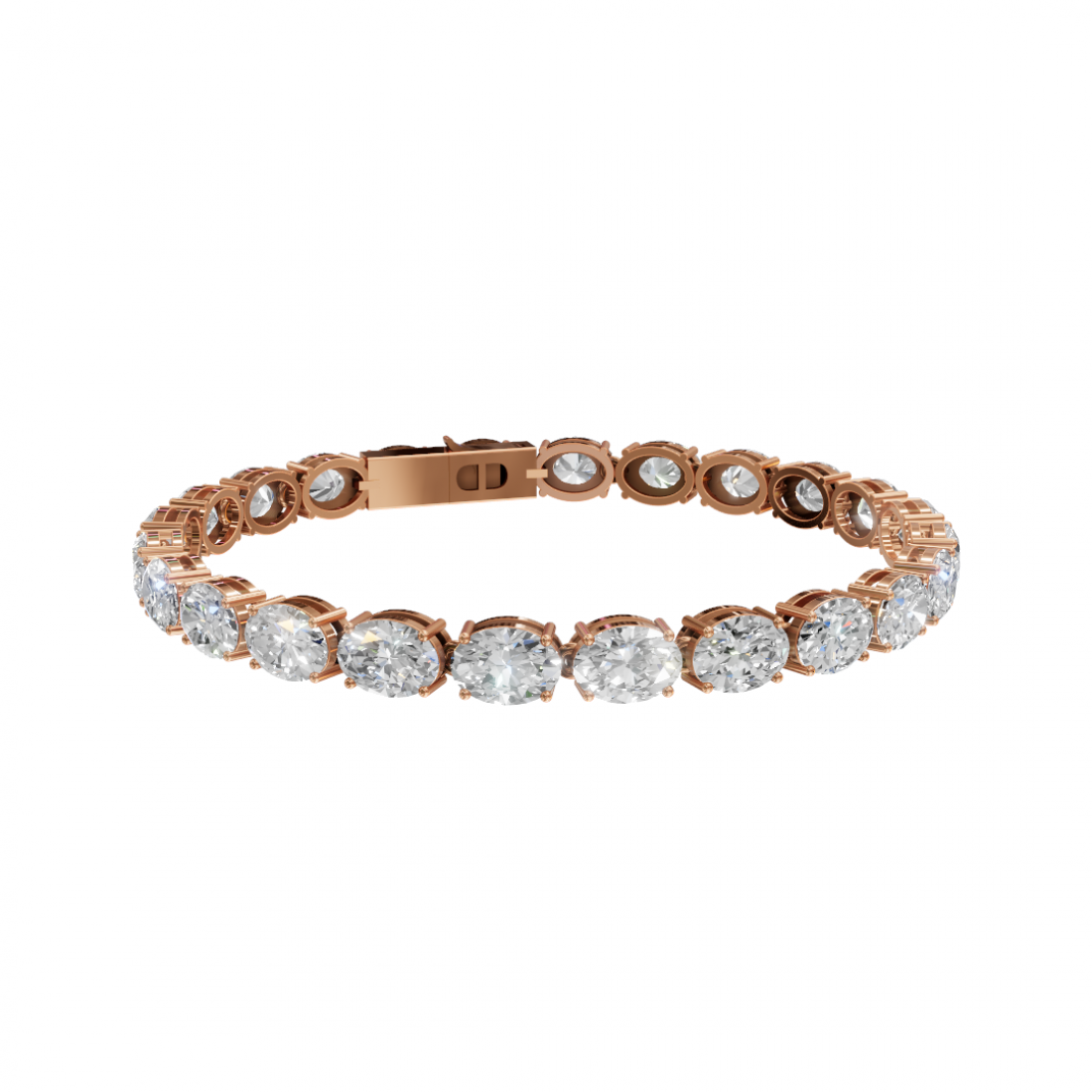 Classic Oval Cut Diamond Tennis Bracelet
