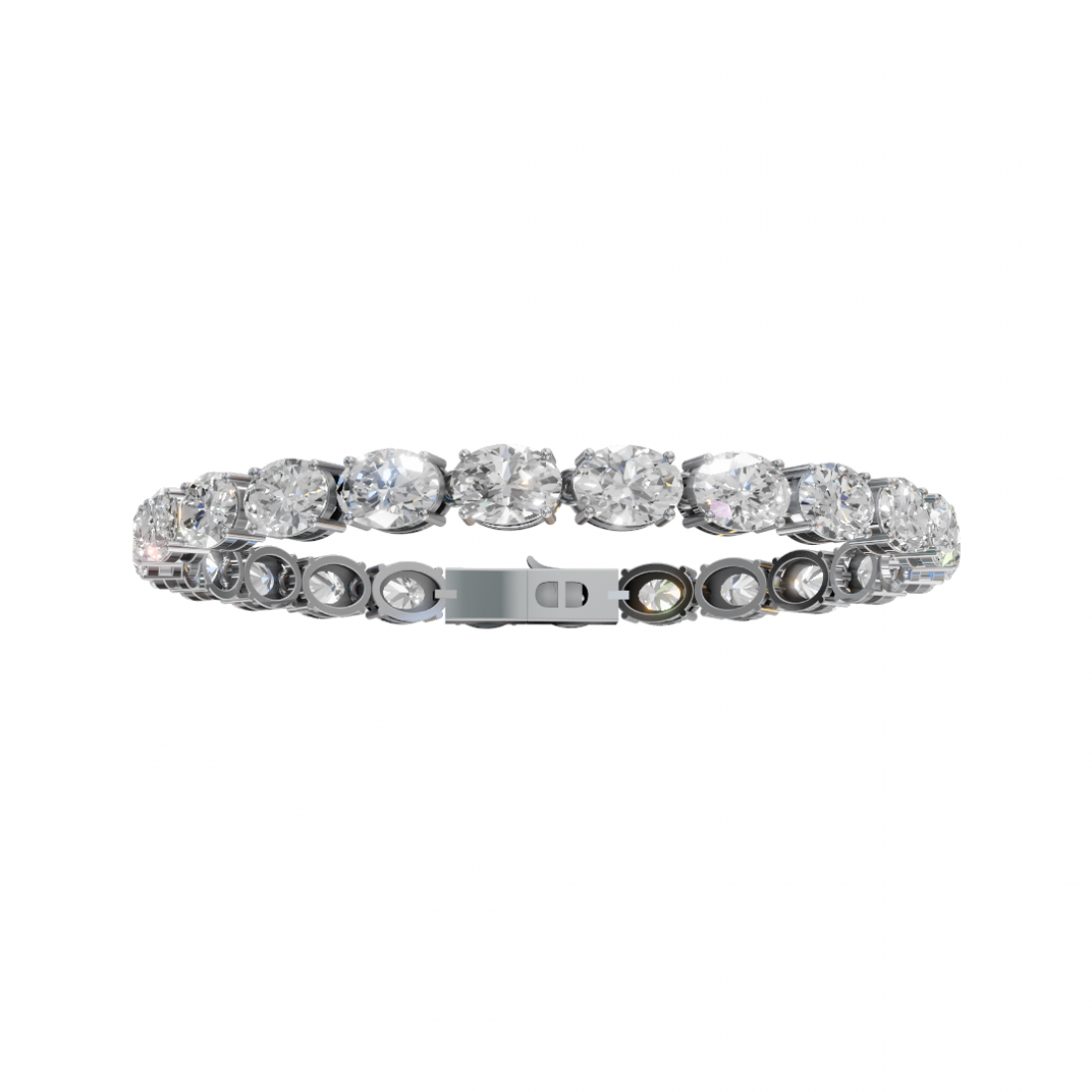 Classic Oval Cut Diamond Tennis Bracelet