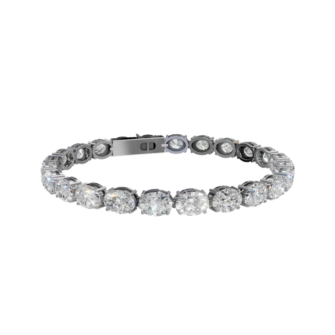 Classic Oval Cut Diamond Tennis Bracelet