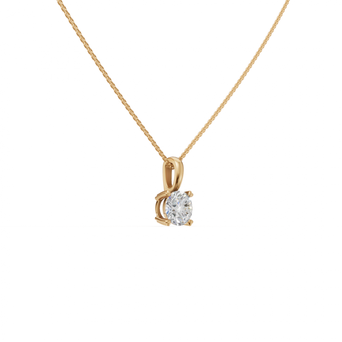 Round Cut - Classic Solitaire Diamond Pendant