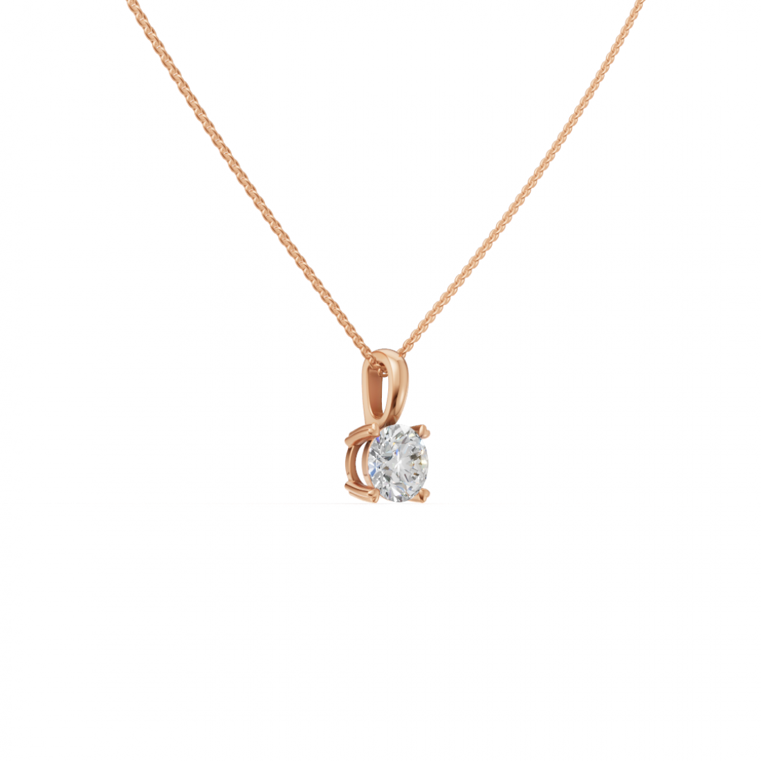 Round Cut - Classic Solitaire Diamond Pendant