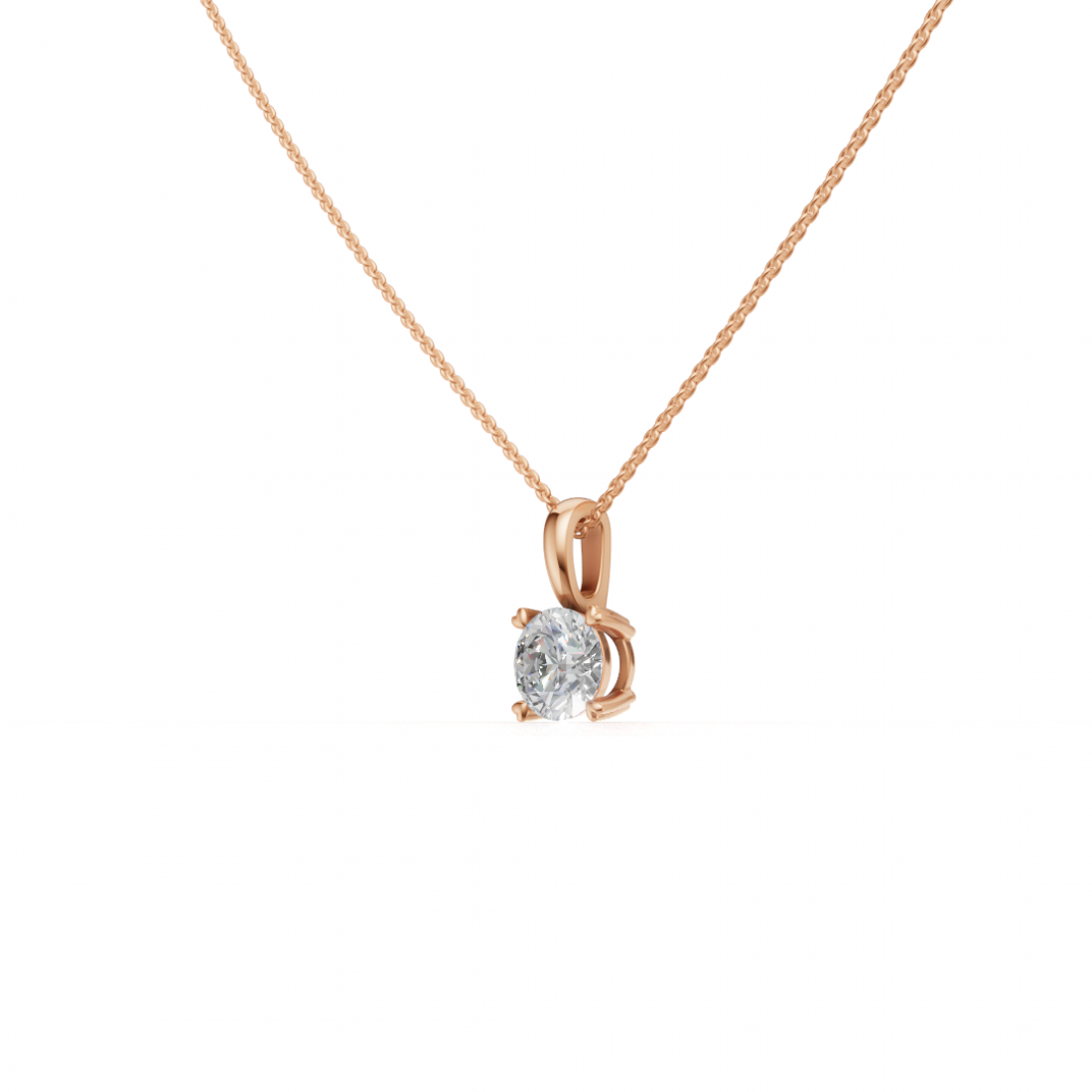 Round Cut - Classic Solitaire Diamond Pendant