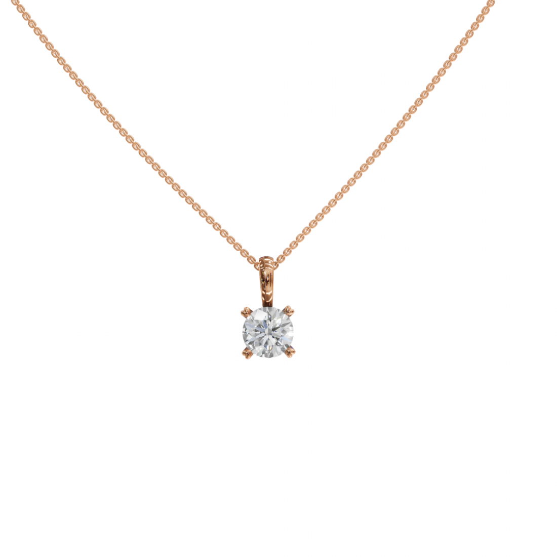 Round Cut - Classic Solitaire Diamond Pendant