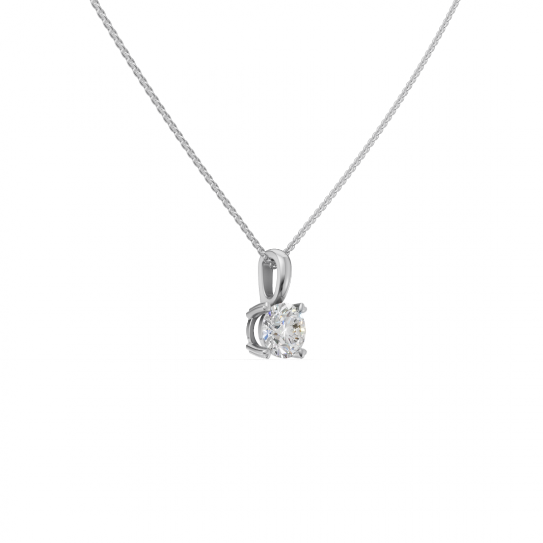 Round Cut - Classic Solitaire Diamond Pendant