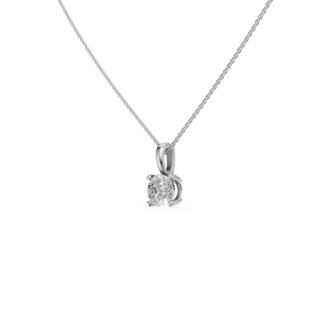 Round Cut - Classic Solitaire Diamond Pendant