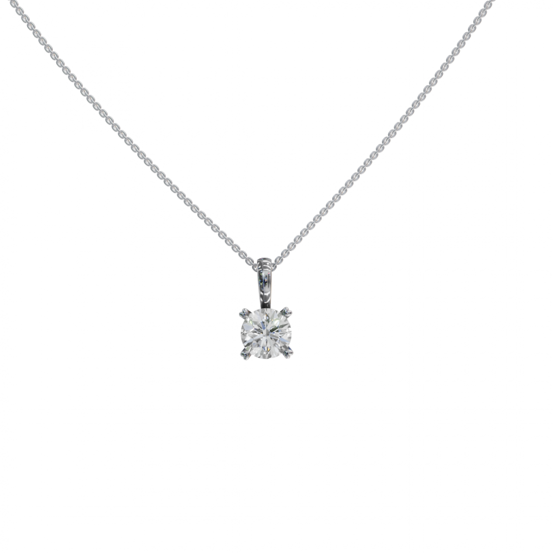 Round Cut - Classic Solitaire Diamond Pendant