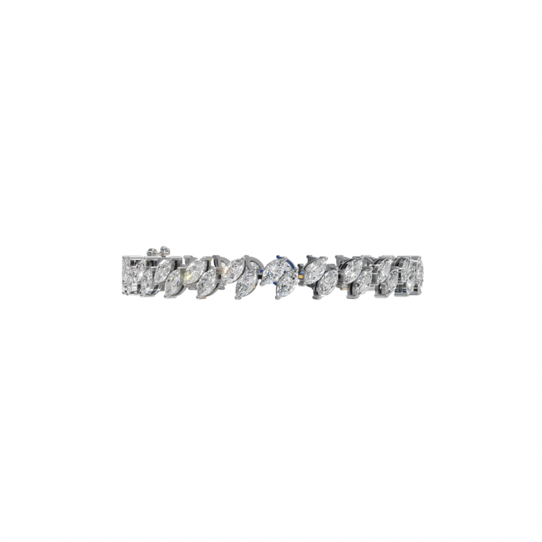 Marquise-Cut Diamond Tennis Bracelet
