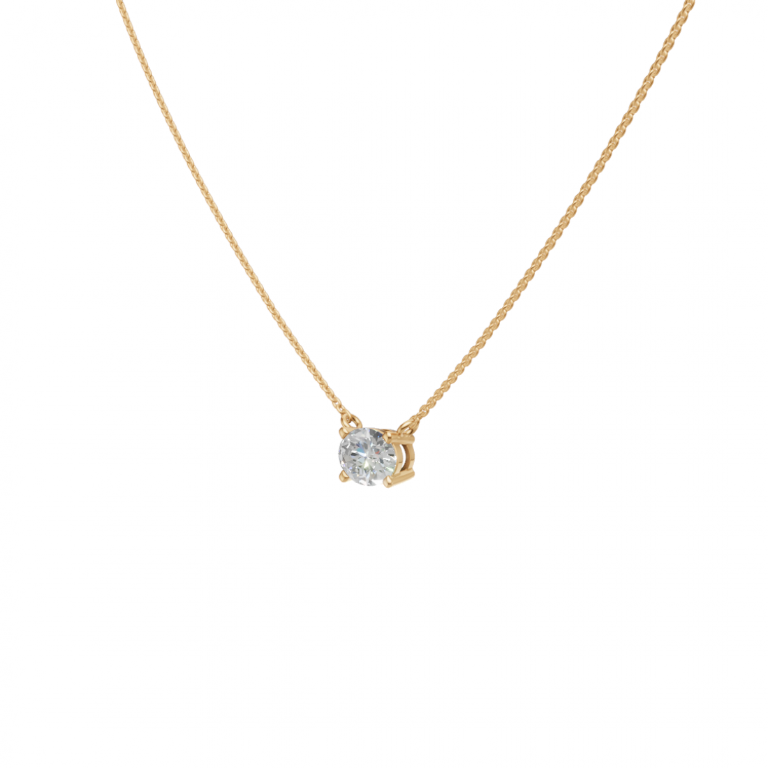 Oval-Cut Diamond Solitaire Pendant