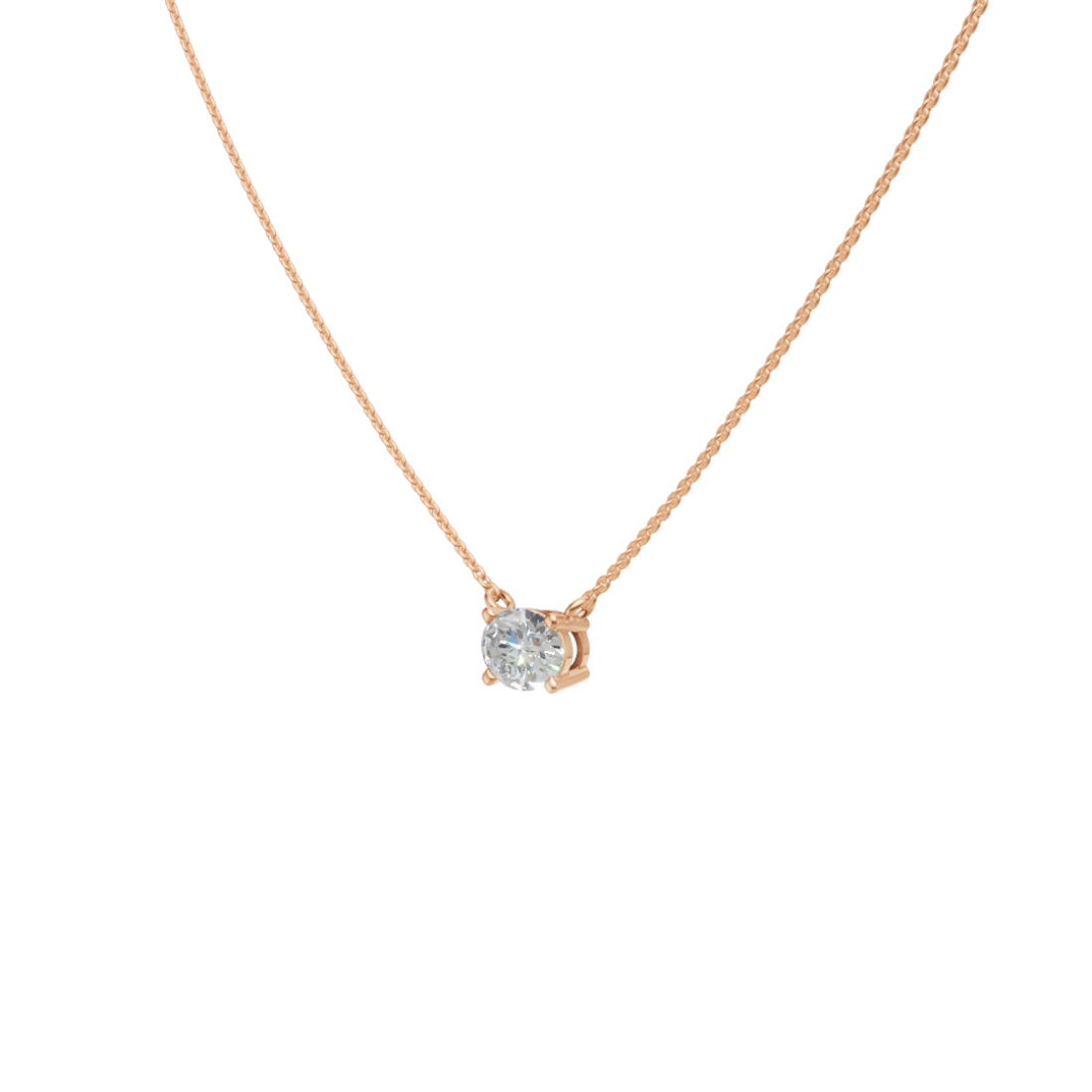 Oval-Cut Diamond Solitaire Pendant