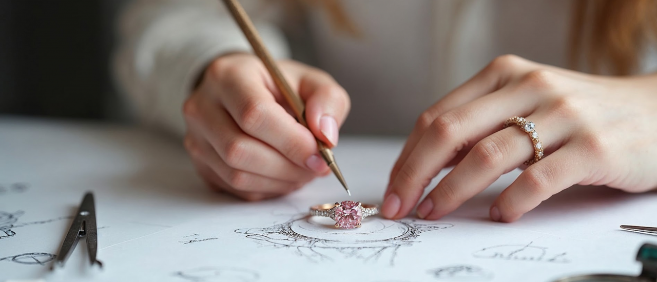 Custom Designed Diamond Ring by Rosecut