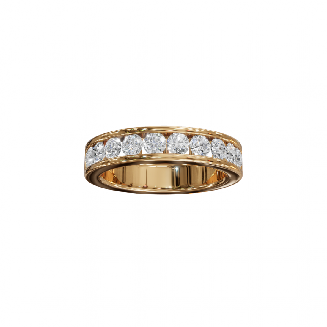 Channel-Set Round Diamond Eternity Band