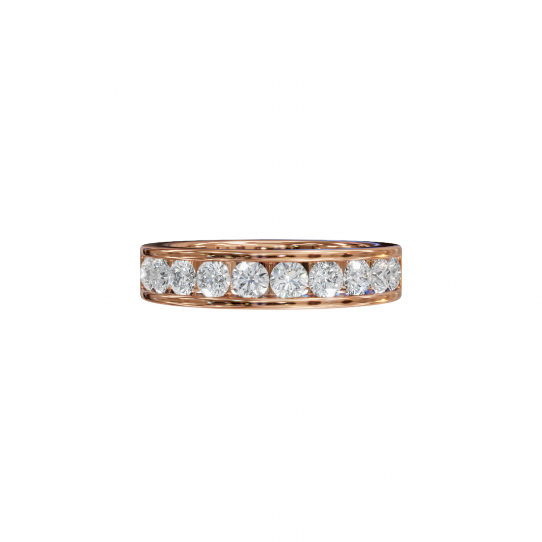 Channel-Set Round Diamond Eternity Band