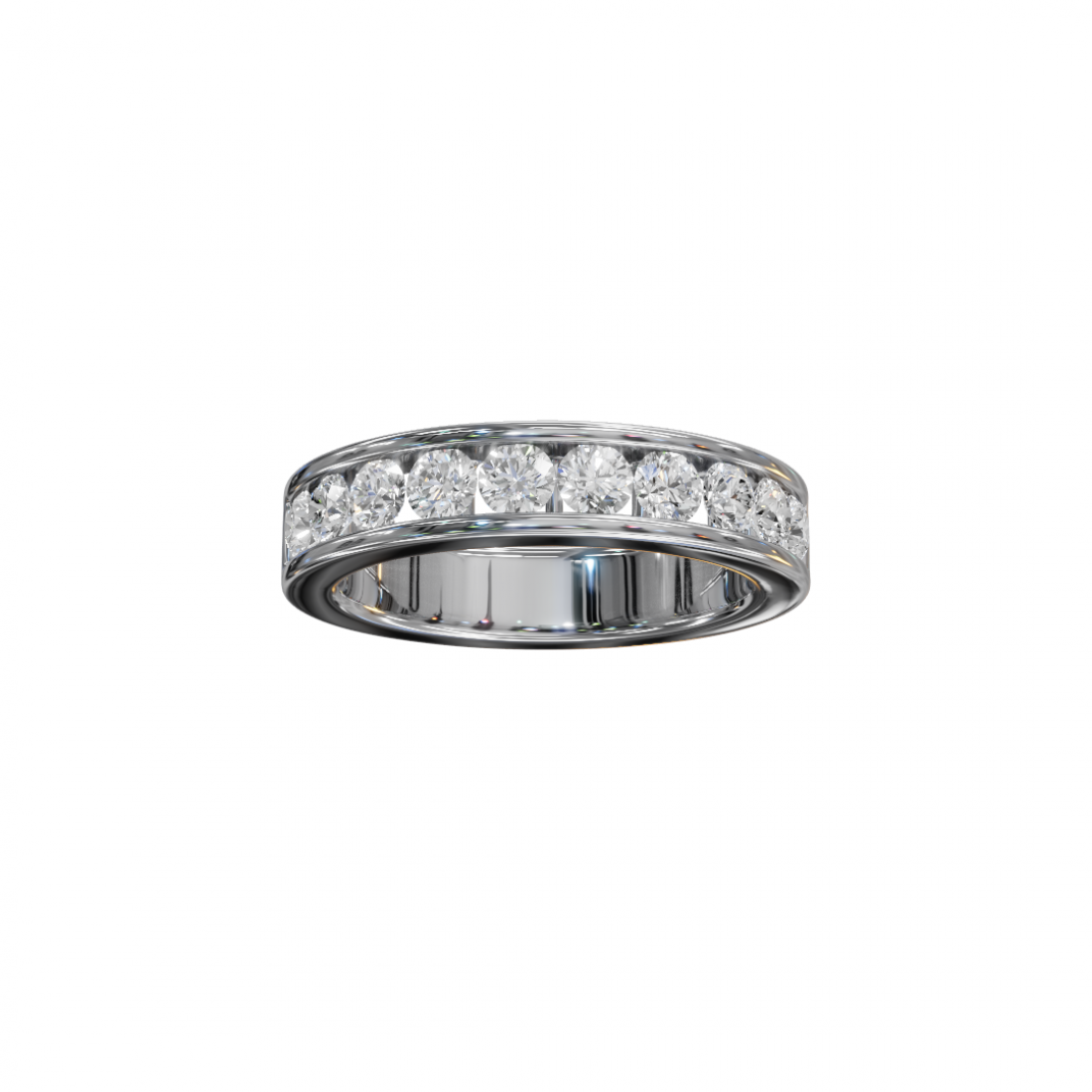 Channel-Set Round Diamond Eternity Band