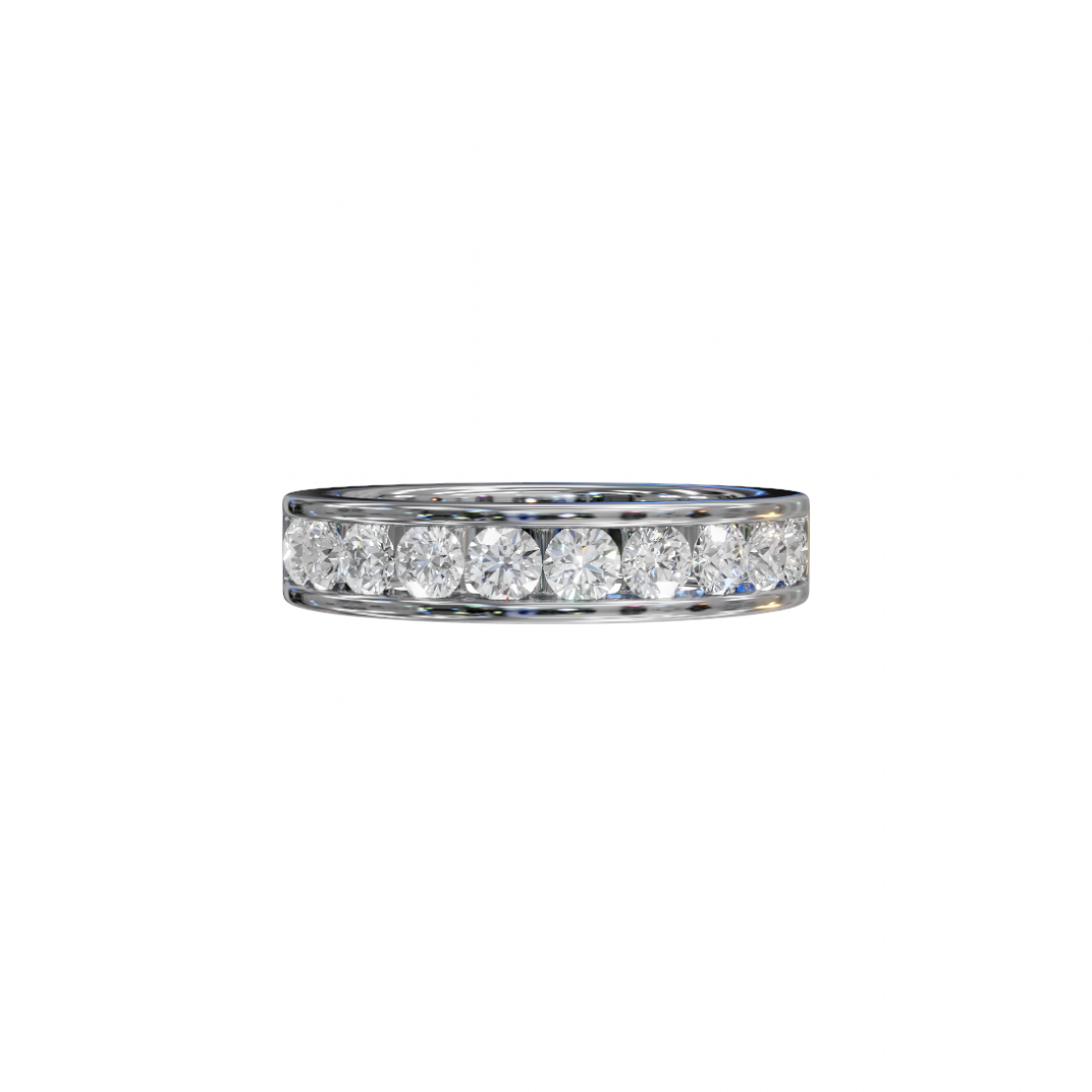 Channel-Set Round Diamond Eternity Band